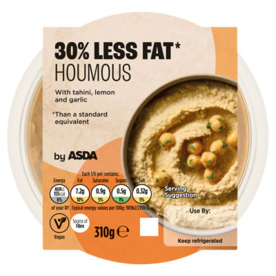 ASDA 30% Less Fat Houmous 310g