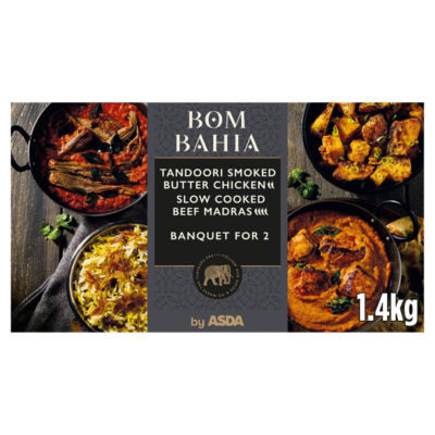ASDA Bom Bahia by Tandoori Smoked Butter Chicken, Slow Cooked Beef ...