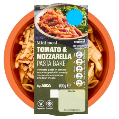ASDA Mini Meal Tomato & Mozzarella Pasta Bake 200g - ASDA Groceries