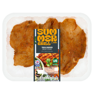 ASDA Summer Grill by  Tikka Chicken Breast Steaks 380g