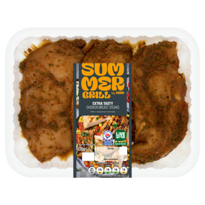 ASDA Summer Grill by  Extra Tasty Chicken Breast Steaks 380g