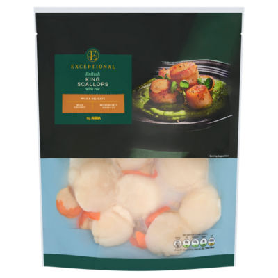Exceptional by ASDA Exceptional by British King Scallops with Roe 250g ...