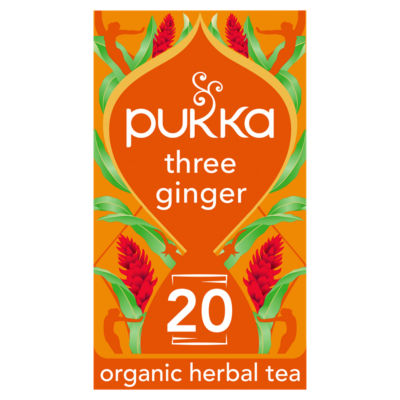 Pukka Organic Three Ginger Tea 20 Herbal Tea Bags 36g