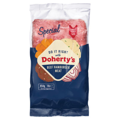Dohertys s Speciality Hamburger Meat 454G