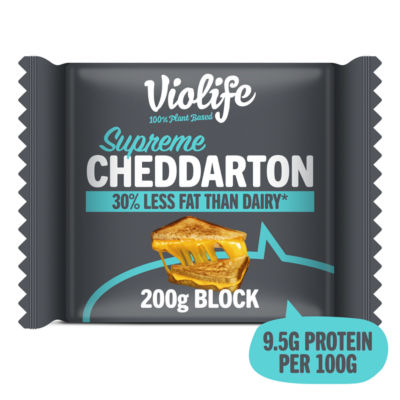 Violife Supreme Cheddarton Cheese Alternative With Protein 200G