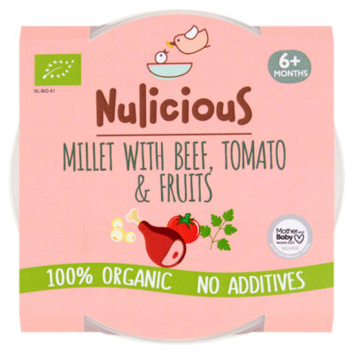 Nulicious Millet with Beef, Tomato & Fruits 6+ Months