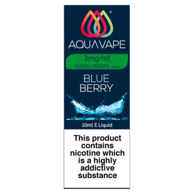 Aqua Vape Blueberry E-Liquid 3mg 10ml