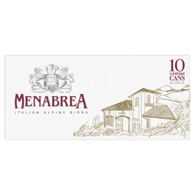 Menabrea Italian Alpine Birra 10x440ml