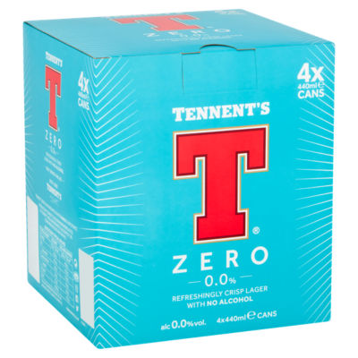 Tennents Zero Alcohol Free Beer 4 x 440ml