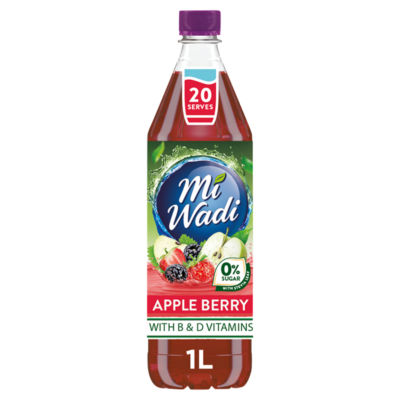 MiWadi Zero Apple Berry 1Ltr