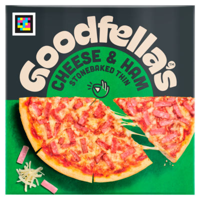 Goodfellas Stonebaked Thin Cheese & Ham Pizza 351g