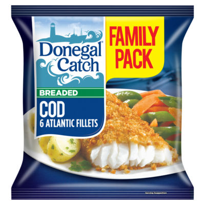DONEGAL CATCH Breaded Cod Atlantic Fillets Family Pack 519g