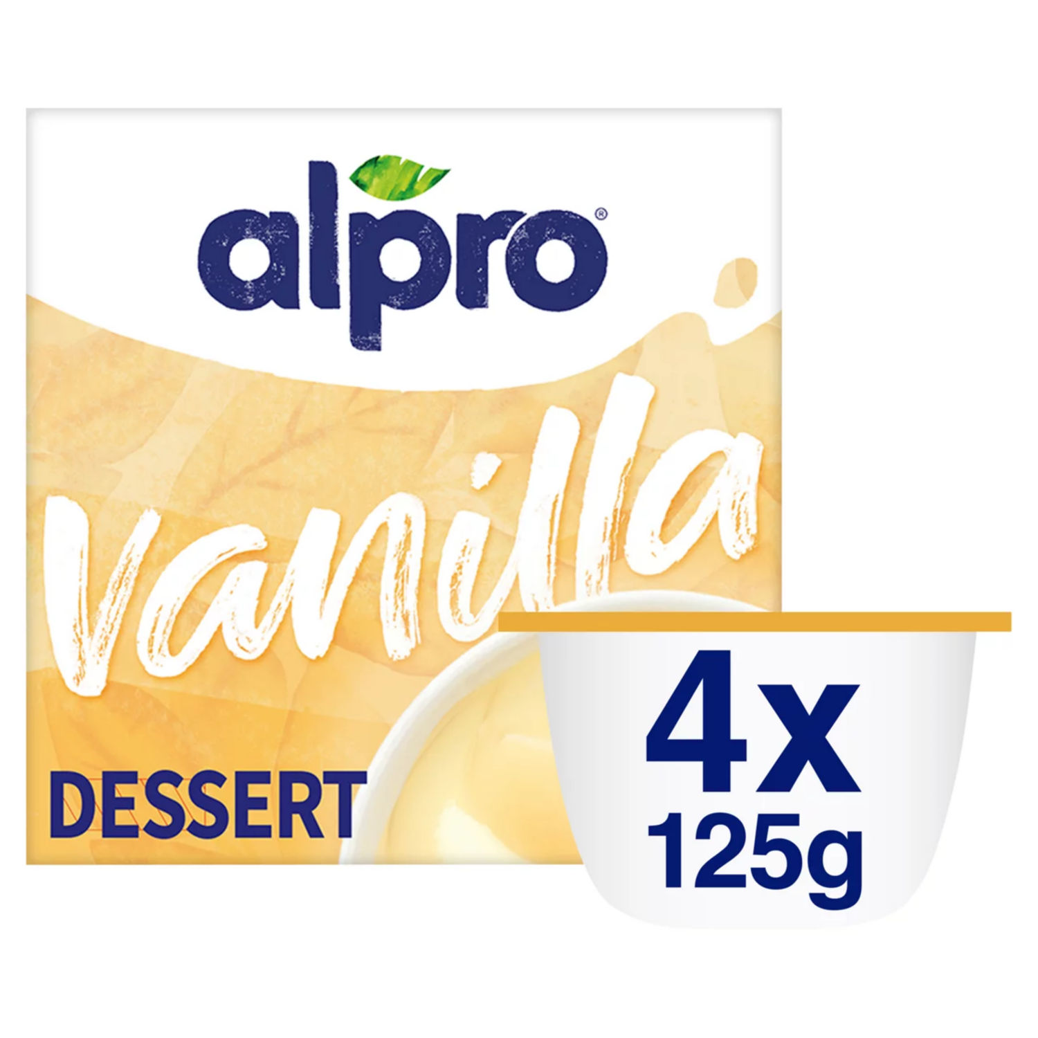 Alpro Vanilla Dairy-Free Vegan Soya Dessert 4x125g