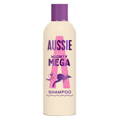 Aussie Mighty Mega Shampoo 250ml. Gently Cleansing Shampoo for Soft and Shiny Hair