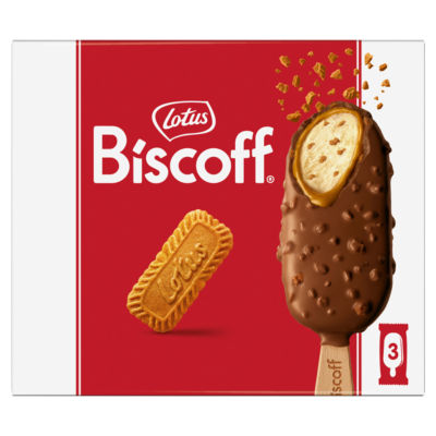 Biscoff Milk Chocolate Ice Cream Sticks 3x90ml