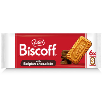 Lotus Biscoff Chocolate Coated Biscuits 6 three-packs - 132g