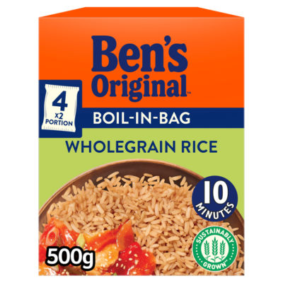 Ben's Original Boil In Bag Wholegrain Rice 4 x 125g
