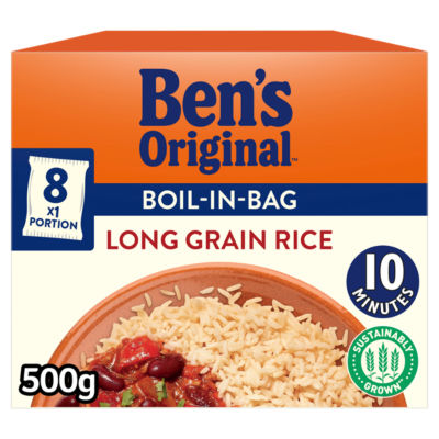 Ben's Original Boil In Bag Long Grain Rice 500G