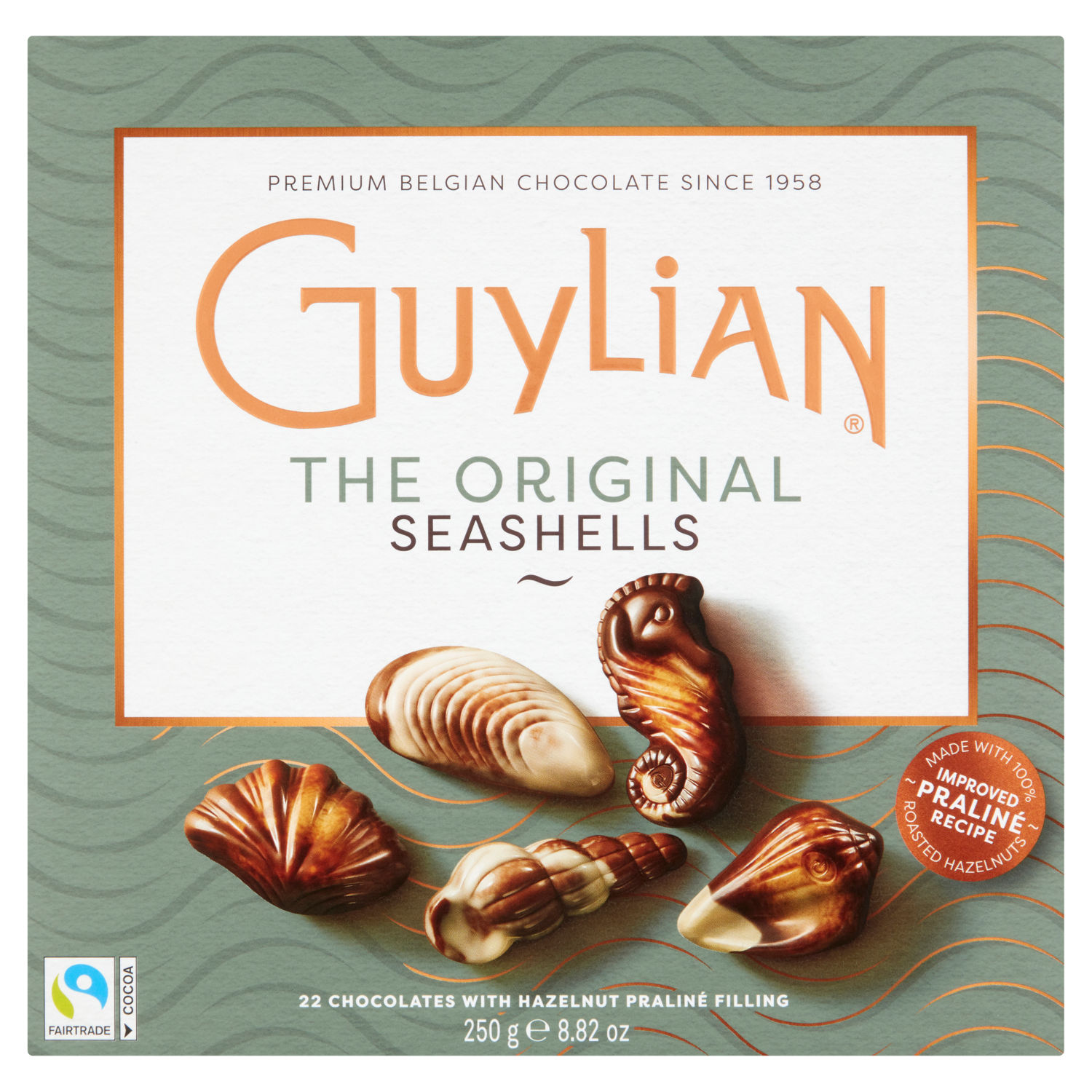 Guylian The Original Seashells Hazelnut Praliné Filled Belgian Chocolates 250g