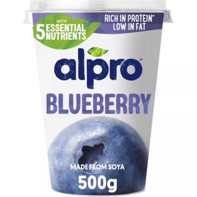 Blueberry Dairy Free Soya Yoghurt Alternative 500g