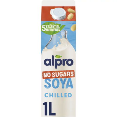 Alpro Soya No Sugar Chilled Dairy Free Drink 1L