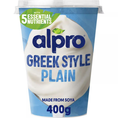 Alpro Greek Style Plain Dairy Free Yoghurt Alternative 400G