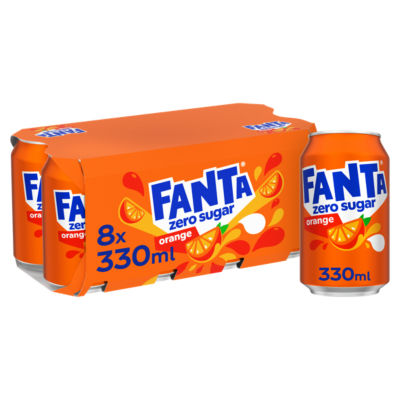 Fanta Orange Zero 8 x 330 ml - Image 4