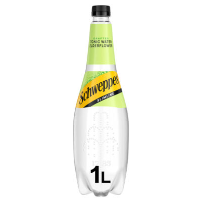 Schweppes Slimline Elderflower Tonic Water 1L