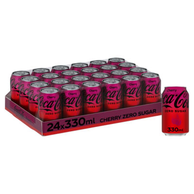 Coca-Cola Zero Sugar Cherry 24 x 330ml Cans