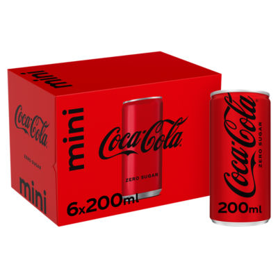Coca-Cola Zero Sugar 6 x 200ml Cans