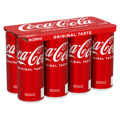 Coca-Cola Original Taste Soft Drink 8 x 330ml