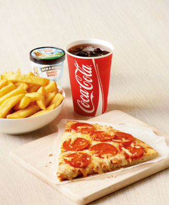 Pizza slice meal deal