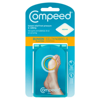Compeed Bunion Plasters 5 Pack - Hydrocolloid Foot Treatment, Effective Protection Against Pressure and Rubbing