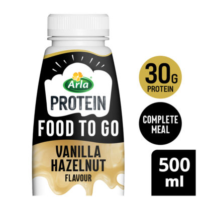 Arla Protein Food To Go Vanilla Hazelnut Flavoured Meal Replacement Shake 500ml