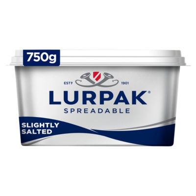 Lurpak slightly salted spreadable blend of butter and rapeseed oil