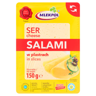 Mlekpol Cheese Salami in Slices 150g