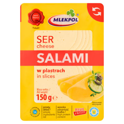 Mlekpol Salami Cheese in Slices 150g