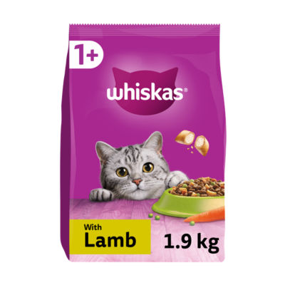 Whiskas 1+ Dry Lamb Cat Food 1.9Kg