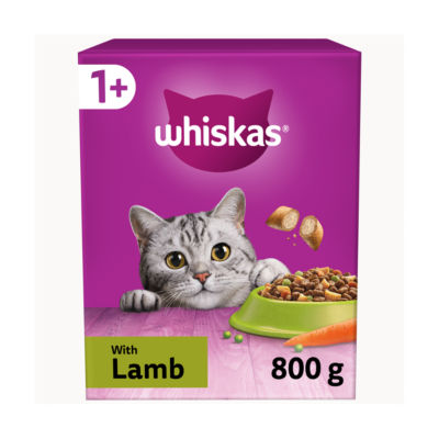 Whiskas 1+ Dry LAMB Cat Food 800g