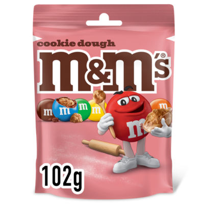 M&Ms Cookie Dough Milk Chocolate Bag 102g