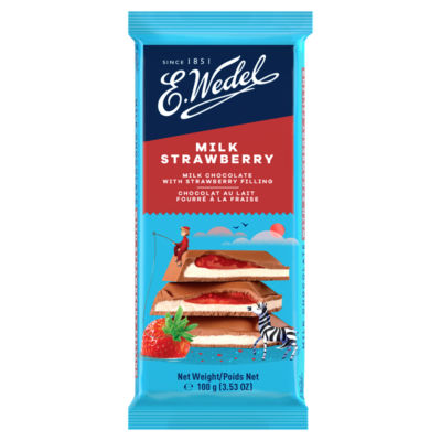 E Wedel E.Wedel Milk Chocolate With Strawberry 100G