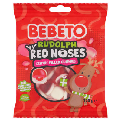 Rudolph Red Noses Centre Filled Gummies 130g