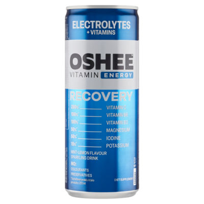 Oshee Vitamin Energy Recovery Diet Supplement Mint-Lemon Flavour Sparkling Drink 250ml