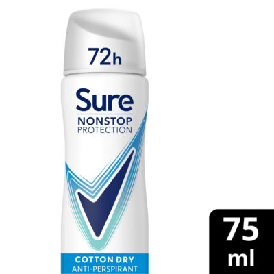 Sure Nonstop Protection Cotton Dry Anti-Perspirant Aerosol 75 Ml
