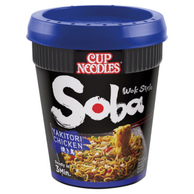 Nissin Soba Wok Style Yakitori Chicken Instant Noodles 89g Cup Low Fat Ready - Image 5