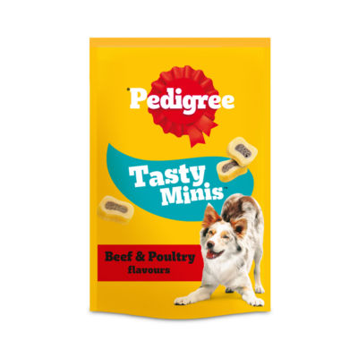 Pedigree ® TASTY MINIS Adult Dog Treats Beef & Poultry Chewy Slices 155g