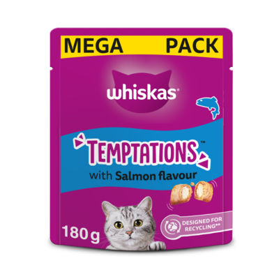 Whiskas ® TEMPTATIONS™ Adult Cat Treats with Salmon flavour 180g