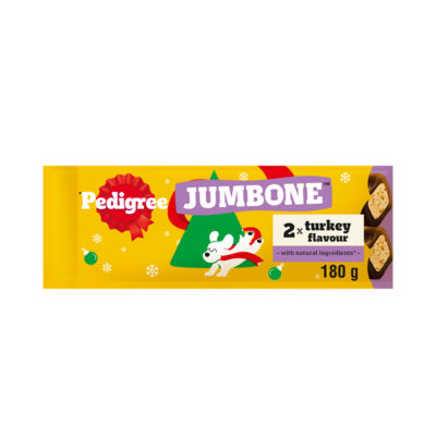 Pedigree Christmas Jumbone 2 Chews Medium Dog Treats Turkey Flavour 180g