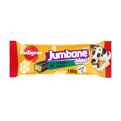 Pedigree Christmas Jumbone 1 Chew Large Dog Treat with Turkey Flavour 180g