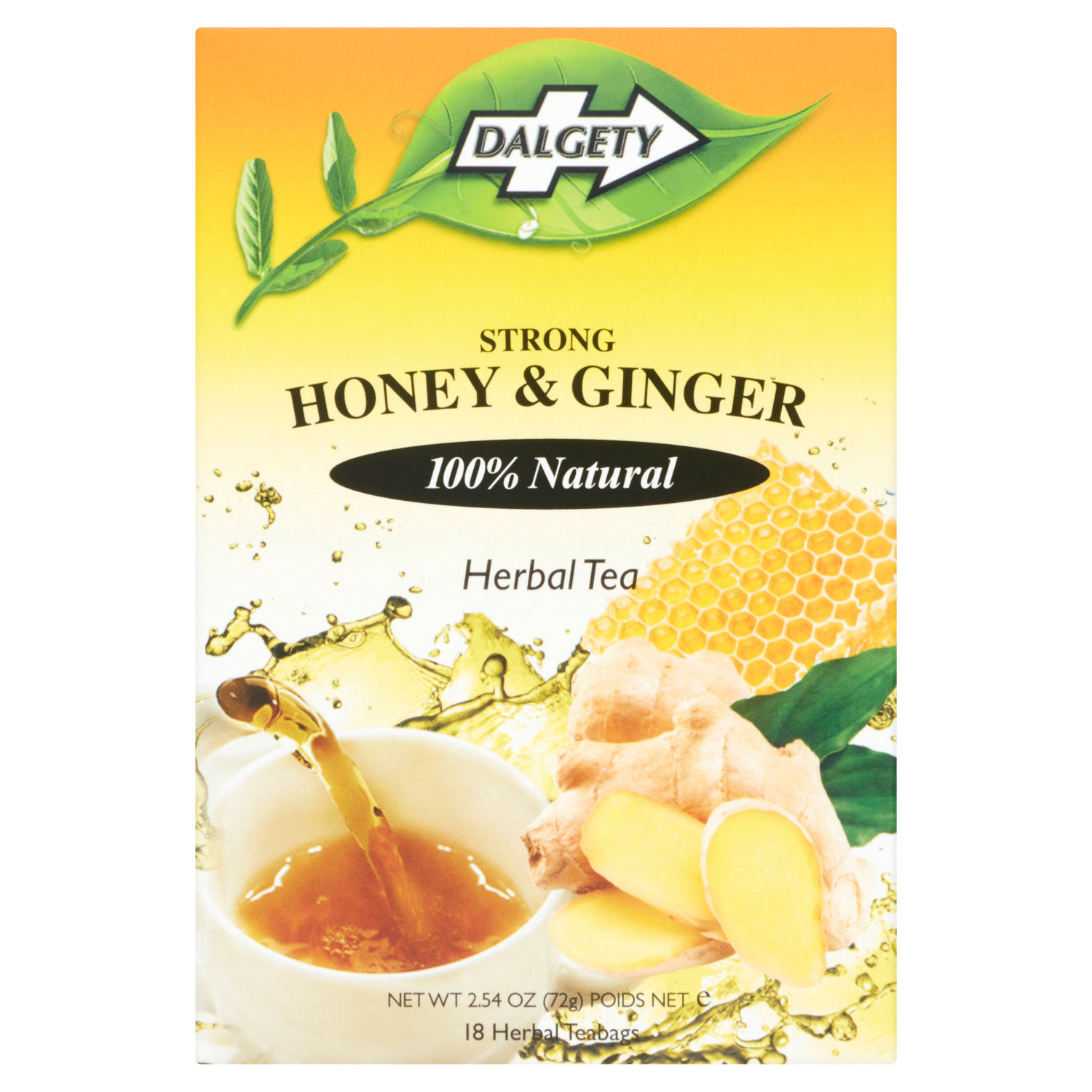Dalgety Strong Honey & Ginger 18 Herbal Tea Bags 72g